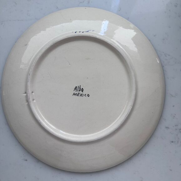 Hand Painted Mexican Fish Plate, 12 inches - Picture 3 of 5